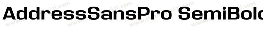 AddressSansPro SemiBold字体转换
